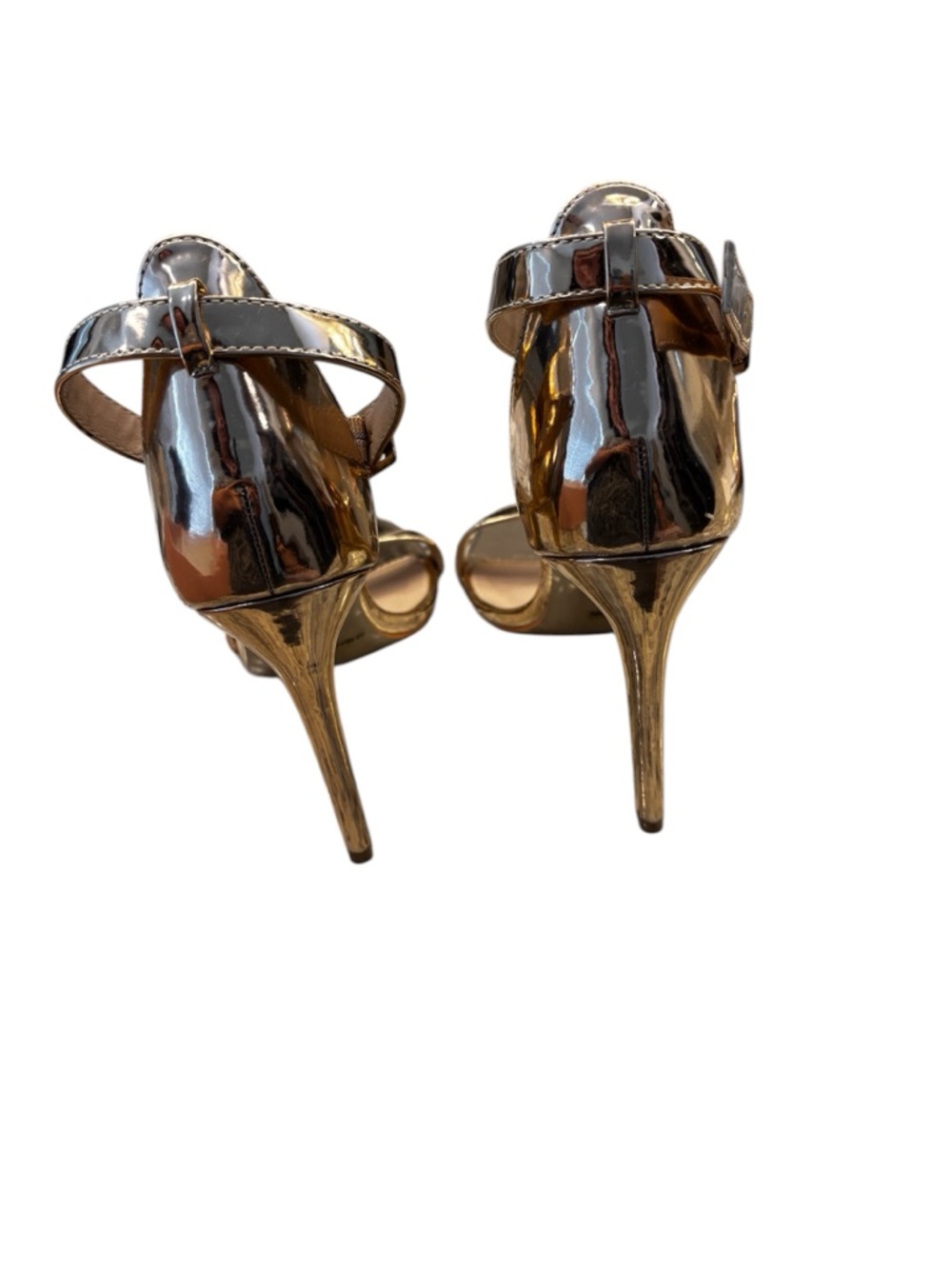 Rose Gold Ankle Strap Heels - Picture 3 of 5